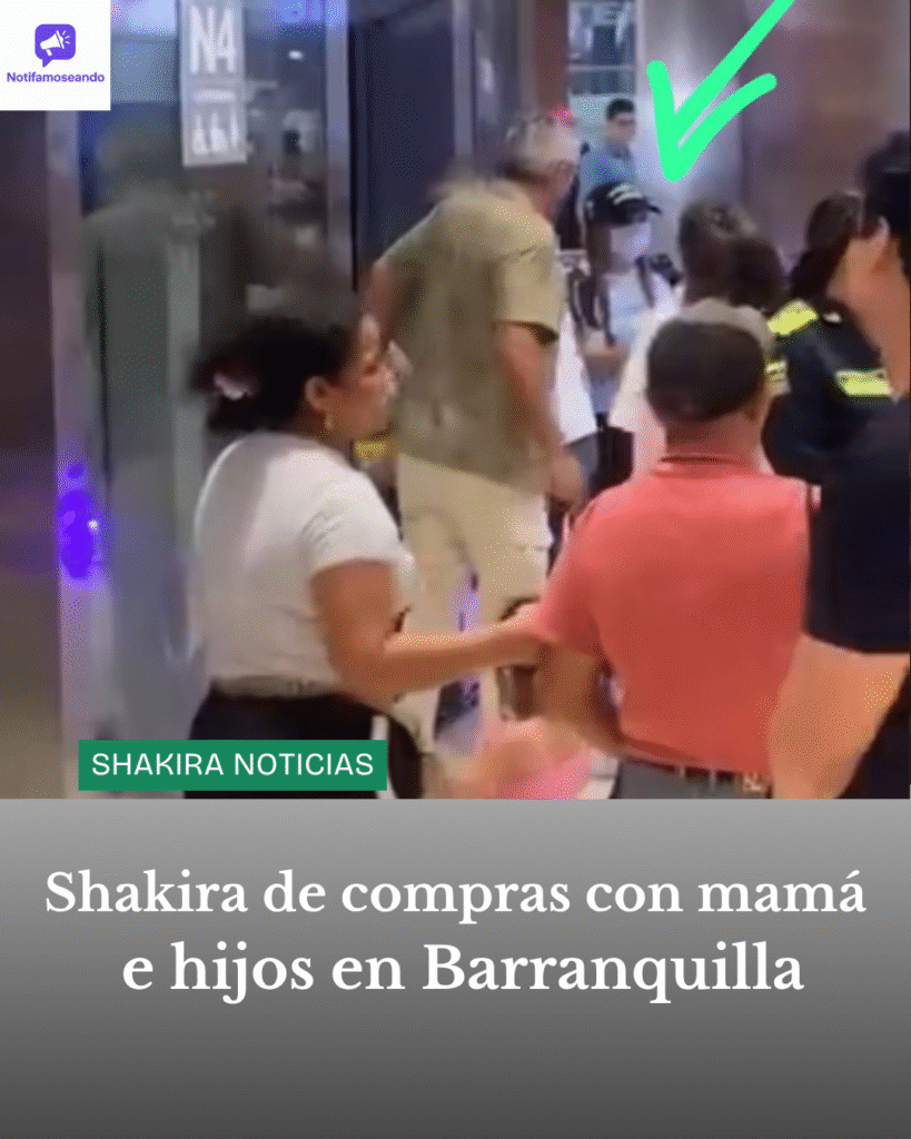Shakira fue vista en un centro comercial de Barranquilla junto a sus hijos y su madre, y el momento se volvió viral.